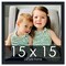 Square Slim Profile Black Picture Frame - UV Acrylic, Foam Board Backing, Hanging Hardware